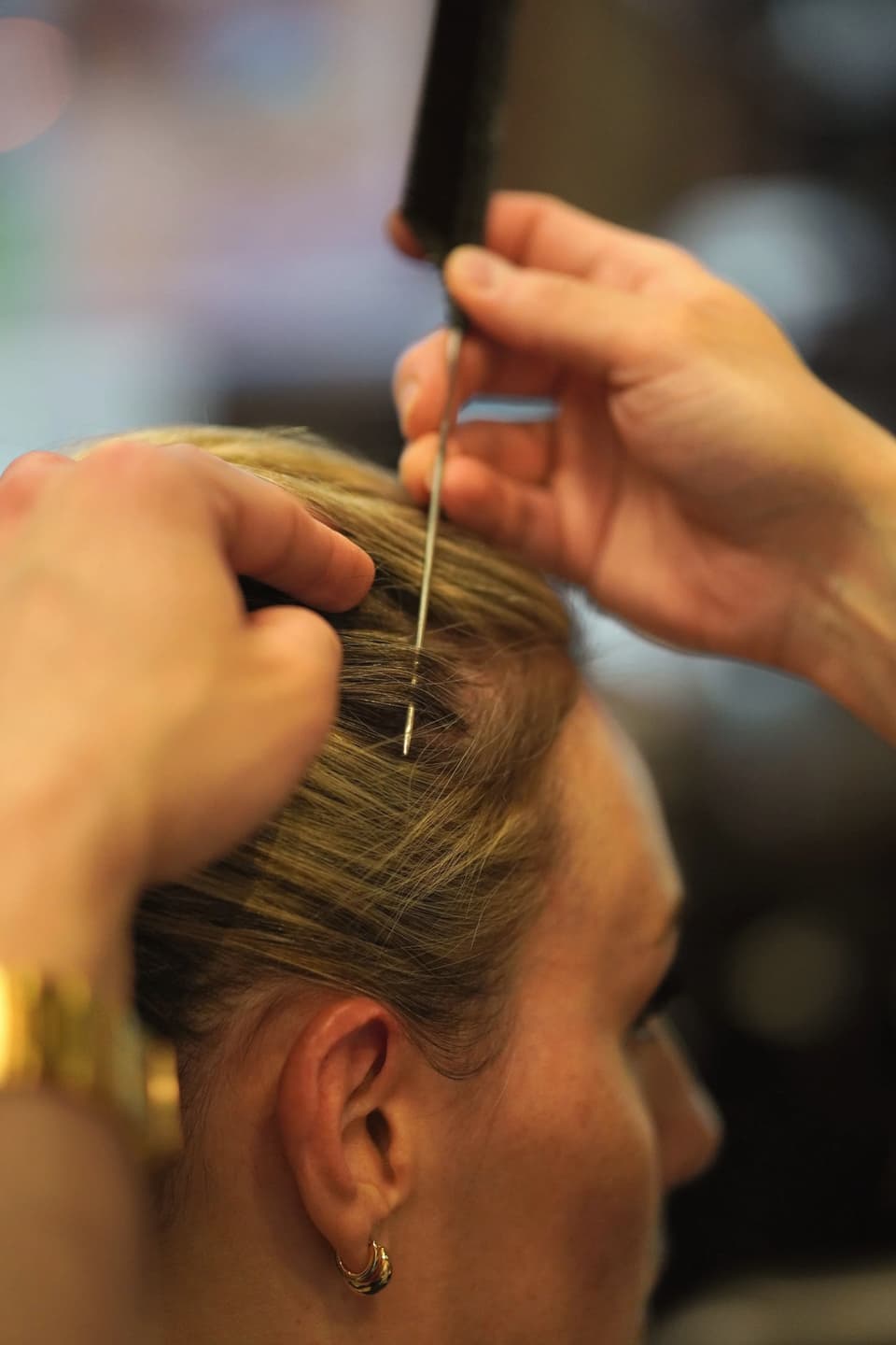 Foils being placed.
